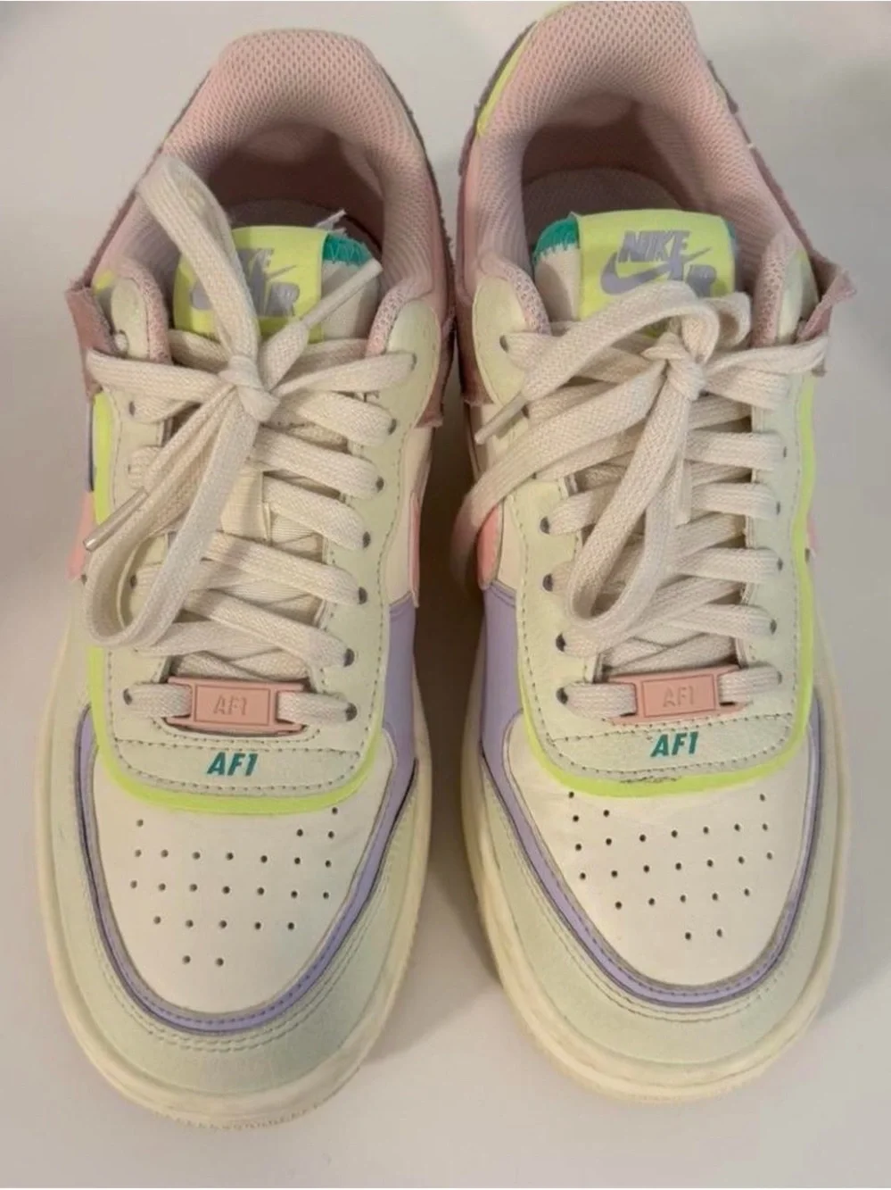 Nike AF1 Pastel Cream with Pink, Lavender & Mint Accents